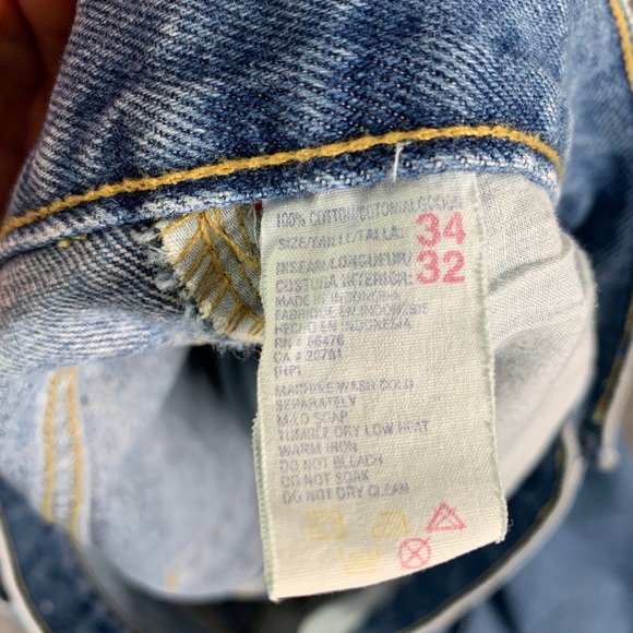 Vintage Tommy Hilfiger Jeans Men 34x30 Baggy Wide Leg Y2K Spellout Hip Hop - Picture 10 of 15